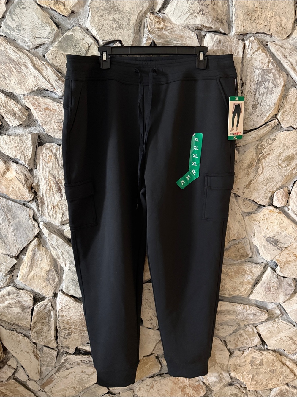 Women’s 32 Degrees Heat Black Cargo Jogger Pants - XL NWT